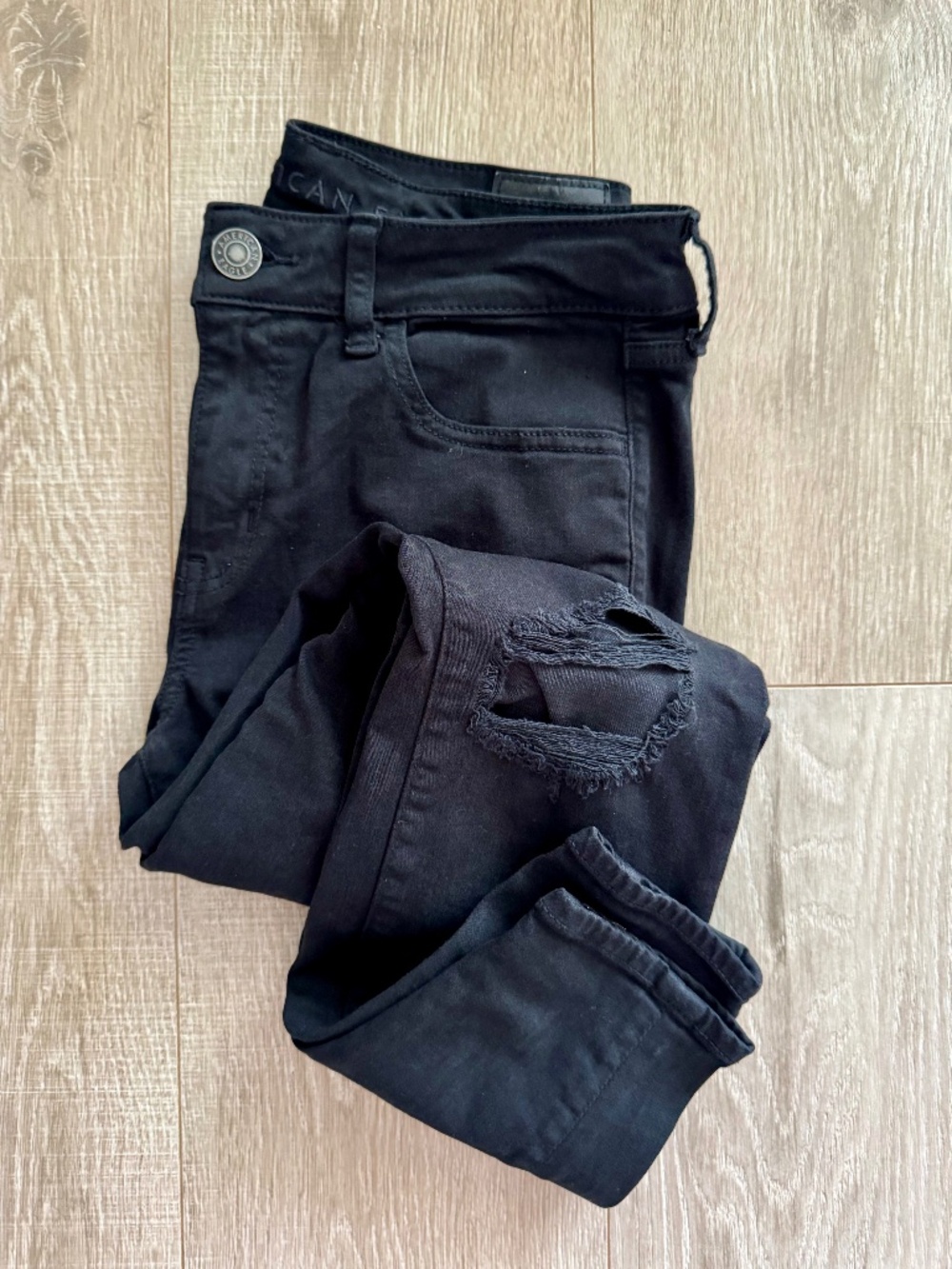 American Eagle Outfitters AE Next Level Stretch Distressed Skinny Jeans